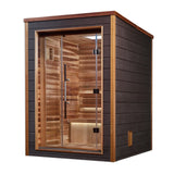 Golden Designs Narvik 2-Person Outdoor-Indoor Traditional Sauna, Canadian Red Cedar Interior - GDI-8202-01