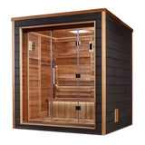 Golden Designs Drammen 3-Person Outdoor-Indoor Traditional Sauna, Canadian Red Cedar Interior - GDI-8203-01