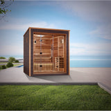 Golden Designs Drammen 3-Person Outdoor-Indoor Traditional Sauna, Canadian Red Cedar Interior - GDI-8203-01