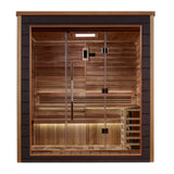 Golden Designs Drammen 3-Person Outdoor-Indoor Traditional Sauna, Canadian Red Cedar Interior - GDI-8203-01