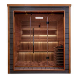 Golden Designs Bergen 6-Person Outdoor-Indoor Traditional Sauna, Canadian Red Cedar Interior - GDI-8206-01