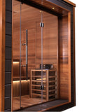 Golden Designs Bergen 6-Person Outdoor-Indoor Traditional Sauna, Canadian Red Cedar Interior - GDI-8206-01