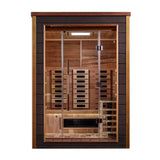 Golden Designs Nora 2-Person Outdoor-Indoor Hybrid Sauna, Full Spectrum Infrared & Traditional Stove - GDI-8222-01