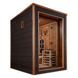 Golden Designs Nora 2-Person Outdoor-Indoor Hybrid Sauna, Full Spectrum Infrared & Traditional Stove - GDI-8222-01