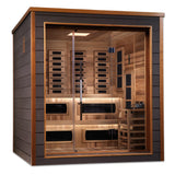 Golden Designs Karlstad 6-Person Outdoor-Indoor Hybrid Sauna, Full Spectrum Infrared & Traditional Stove - GDI-8226-01