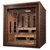 Golden Designs Karlstad 6-Person Outdoor-Indoor Hybrid Sauna, Full Spectrum Infrared & Traditional Stove - GDI-8226-01