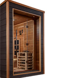Golden Designs Karlstad 6-Person Outdoor-Indoor Hybrid Sauna, Full Spectrum Infrared & Traditional Stove - GDI-8226-01