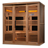 Golden Designs Reserve Edition 6-Person Full Spectrum Near Zero EMF Infrared Sauna with Himalayan Salt Bar (GDI-8260-01)