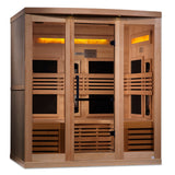 Golden Designs Reserve Edition 6-Person Full Spectrum Near Zero EMF Infrared Sauna with Himalayan Salt Bar (GDI-8260-01)
