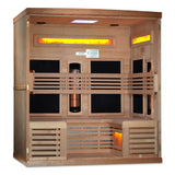 Golden Designs Reserve Edition 6-Person Full Spectrum Near Zero EMF Infrared Sauna with Himalayan Salt Bar (GDI-8260-01)