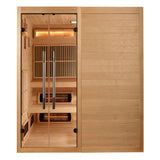 Golden Designs Toledo 6-Person Indoor Hybrid Sauna, Full Spectrum Infrared & Harvia Stove - GDI-8360-01