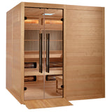 Golden Designs Toledo 6-Person Indoor Hybrid Sauna, Full Spectrum Infrared & Harvia Stove - GDI-8360-01