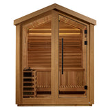 Golden Designs Savonlinna 3-Person Barn Outdoor Traditional Sauna, Canadian Red Cedar Interior - GDI-8503-01