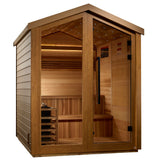 Golden Designs Kaarina 6-Person Barn Outdoor Traditional Sauna, Canadian Red Cedar Interior - GDI-8506-01