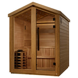 Golden Designs Kaarina 6-Person Barn Outdoor Traditional Sauna, Canadian Red Cedar Interior - GDI-8506-01