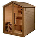 Golden Designs Kaarina 6-Person Barn Outdoor Traditional Sauna, Canadian Red Cedar Interior - GDI-8506-01