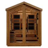 Golden Designs Loviisa 3-Person Barn Hybrid Outdoor Sauna, Full Spectrum Infrared & Traditional Stove - GDI-8523-01