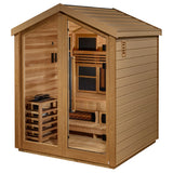 Golden Designs Loviisa 3-Person Barn Hybrid Outdoor Sauna, Full Spectrum Infrared & Traditional Stove - GDI-8523-01