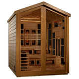 Golden Designs Kaskinen 6-Person Barn Hybrid Outdoor Sauna, Full Spectrum Infrared & Traditional Stove - GDI-8526-01