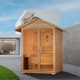 Golden Designs Arlberg 3-Person Outdoor Traditional Sauna, Canadian Hemlock - GDI-8103-01