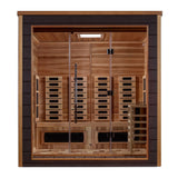 Golden Designs Visby 3-Person Outdoor-Indoor Hybrid Sauna, Full Spectrum Infrared & Traditional Stove - GDI-8223-01
