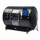 In Stock Macy-Pan Hyperbaric Oxygen Therapy Chamber Hard Type - HE5000 Plus 2.0 ATA, Black, Gray Leather Interior, 2 Electric Seats + Electric Sofa Chair