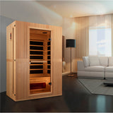 Golden Designs Maxxus Serenity Dual Tech 2-Person Low EMF FAR Infrared Sauna, Canadian Hemlock (MX-LS2-01)