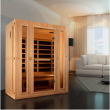 Golden Designs Maxxus Trinity Dual Tech 3-Person Low EMF FAR Infrared Sauna, Canadian Hemlock (MX-LS3-01)