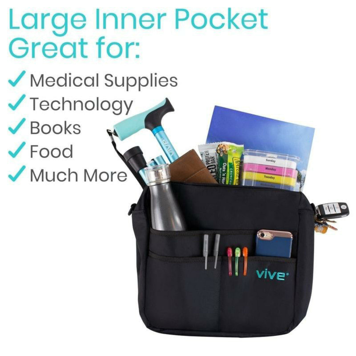 Vive Health Rollator Bag with Wheel