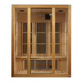Golden Designs - Maxxus Bellevue 3-Person Low EMF Far Infrared Sauna, Canadian Hemlock - MX-J306-01
