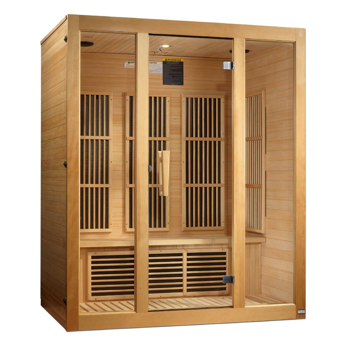 Golden Designs - Maxxus Bellevue 3-Person Low EMF Far Infrared Sauna, Canadian Hemlock - MX-J306-01