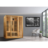 Golden Designs - Maxxus Bellevue 3-Person Low EMF Far Infrared Sauna, Canadian Hemlock - MX-J306-01