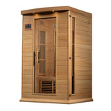 Golden Designs Maxxus 2-Person Near Zero EMF FAR Infrared Sauna, Canadian Hemlock (MX-K206-01-ZF HEM)