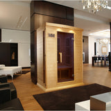 Golden Designs - Maxxus Toulouse 2-Person Low EMF Far Infrared Sauna, Canadian Hemlock - MX-K206-01