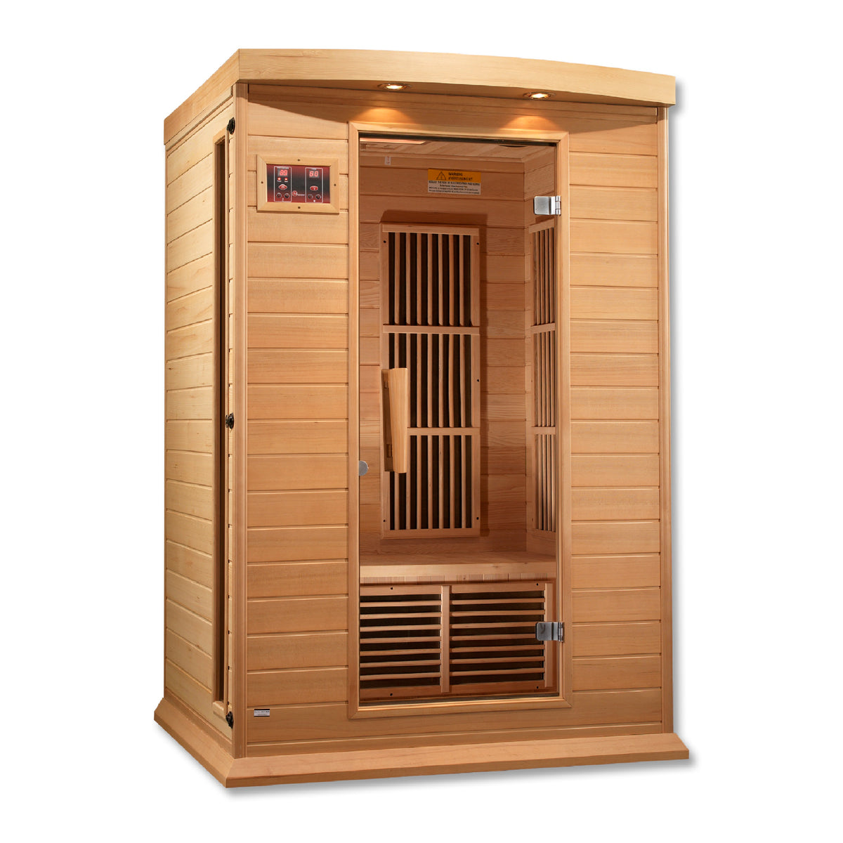 Golden Designs - Maxxus Toulouse 2-Person Low EMF Far Infrared Sauna, Canadian Hemlock - MX-K206-01