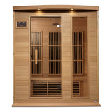 Golden Designs Maxxus 3-Person Near Zero EMF FAR Infrared Sauna, Canadian Hemlock (MX-K306-01-ZF HEM)