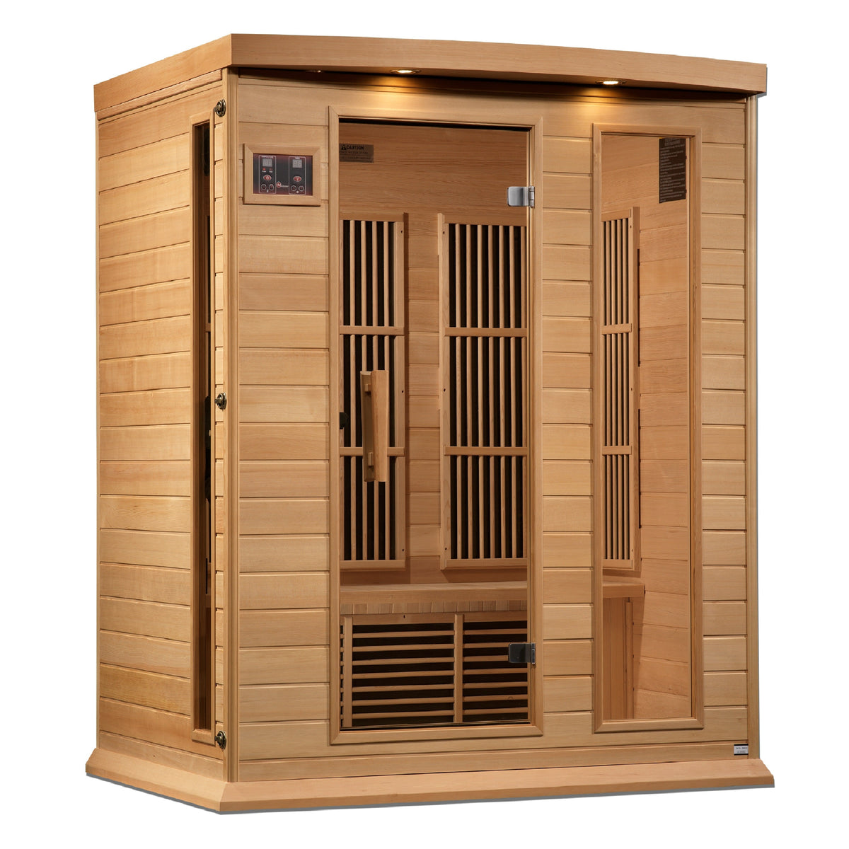 Golden Designs Maxxus 3-Person Near Zero EMF FAR Infrared Sauna, Canadian Hemlock (MX-K306-01-ZF HEM)