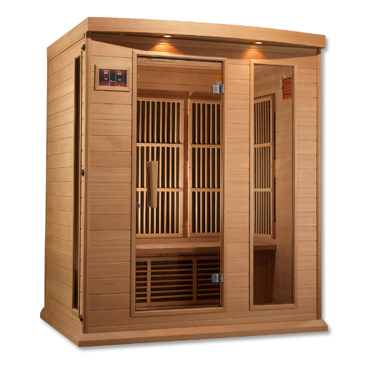 Golden Designs - Maxxus 3-Person Low EMF Far Infrared Sauna, Canadian Hemlock - MX-K306-01