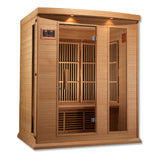 Golden Designs - Maxxus 3-Person Low EMF Far Infrared Sauna, Canadian Hemlock - MX-K306-01