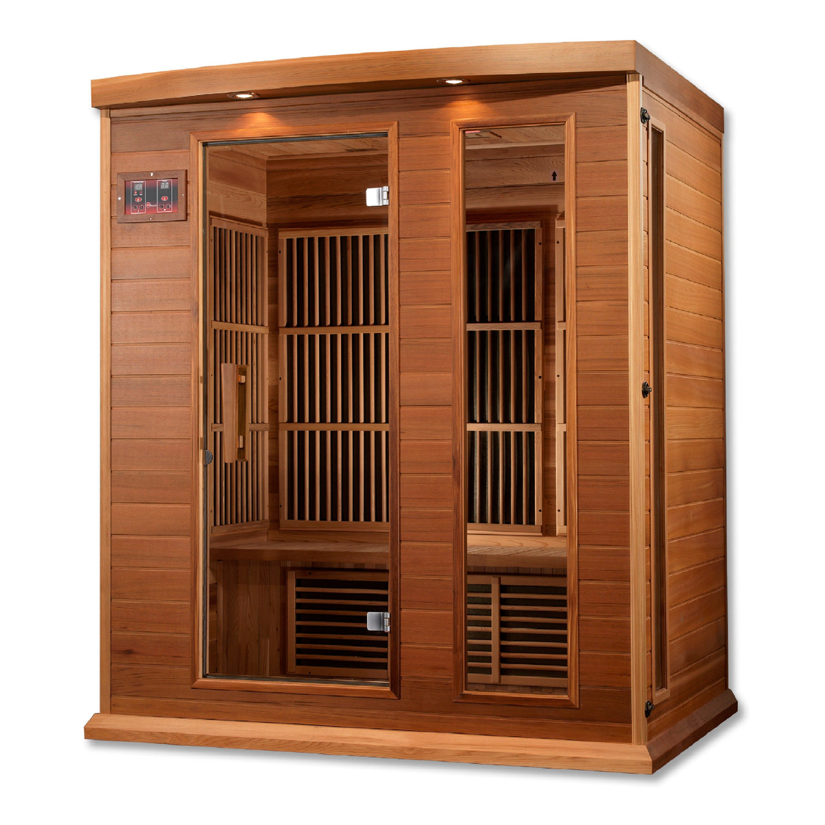 Golden Designs Maxxus 3-Person Low EMF FAR Infrared Sauna, Canadian Red Cedar (MX-K306-01-CED)