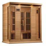 Golden Designs Maxxus 4-Person Near Zero EMF FAR Infrared Sauna, Canadian Hemlock (MX-K406-01-ZF HEM)