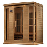 Golden Designs Maxxus 4-Person Near Zero EMF FAR Infrared Sauna, Canadian Hemlock (MX-K406-01-ZF HEM)
