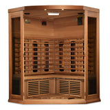 Golden Designs Maxxus 3-Person Corner Full Spectrum Near Zero EMF Infrared Sauna, Canadian Red Cedar (MX-M356-01-FS CED)
