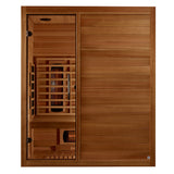 Golden Designs Maxxus S-Line 3-Person Full Spectrum Near Zero EMF Infrared Sauna with Removable Bench, Pacific Cedar (MX-S306-01-FS-PC)
