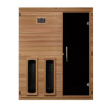 Golden Designs Maxxus S-Line 3-Person Full Spectrum Near Zero EMF Infrared Sauna with Removable Bench, Pacific Cedar (MX-S306-01-FS-PC)