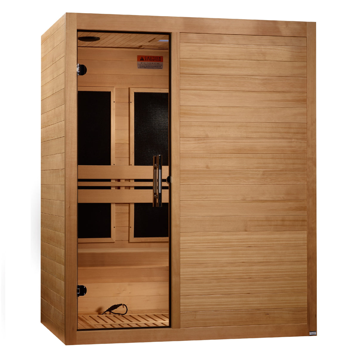 Golden Designs Maxxus S-Line 3-Person Low EMF FAR Infrared Sauna, Canadian Hemlock (MX-S306-01)