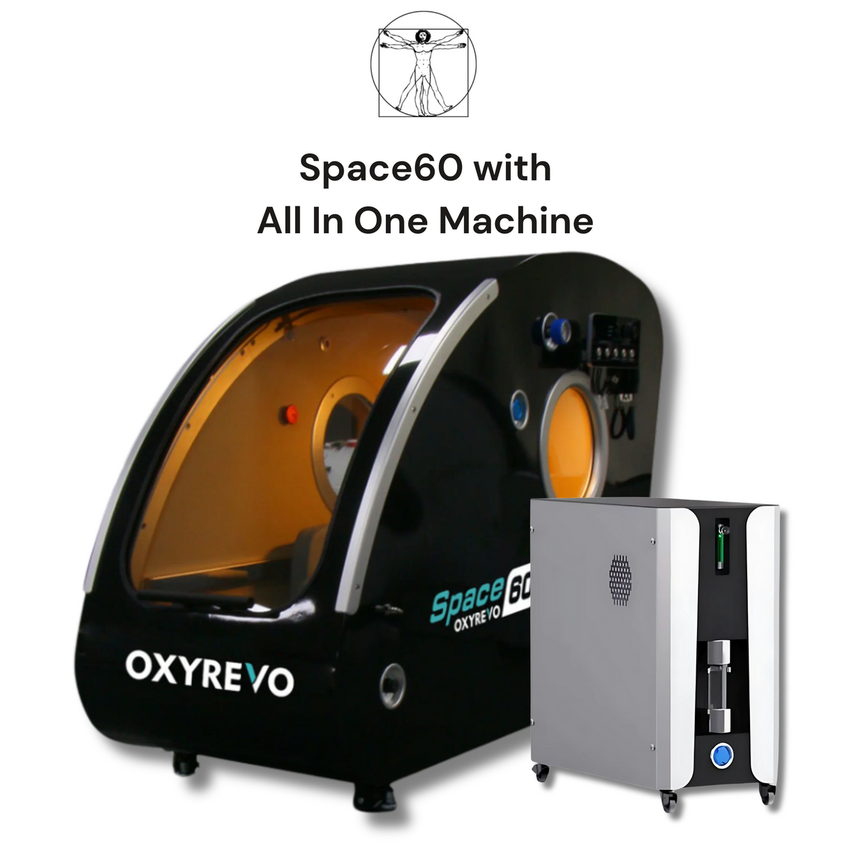 OXYREVO Space60 1.5 - 2.0ATA Hard Sitting Hyperbaric Chamber