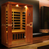 Golden Designs - Dynamic Venice 2-Person Low EMF Far Infrared Sauna – Canadian Hemlock - DYN-6210-01