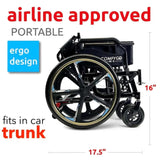 ComfyGO X-1 Manual Folding Lightweight Wheelchair