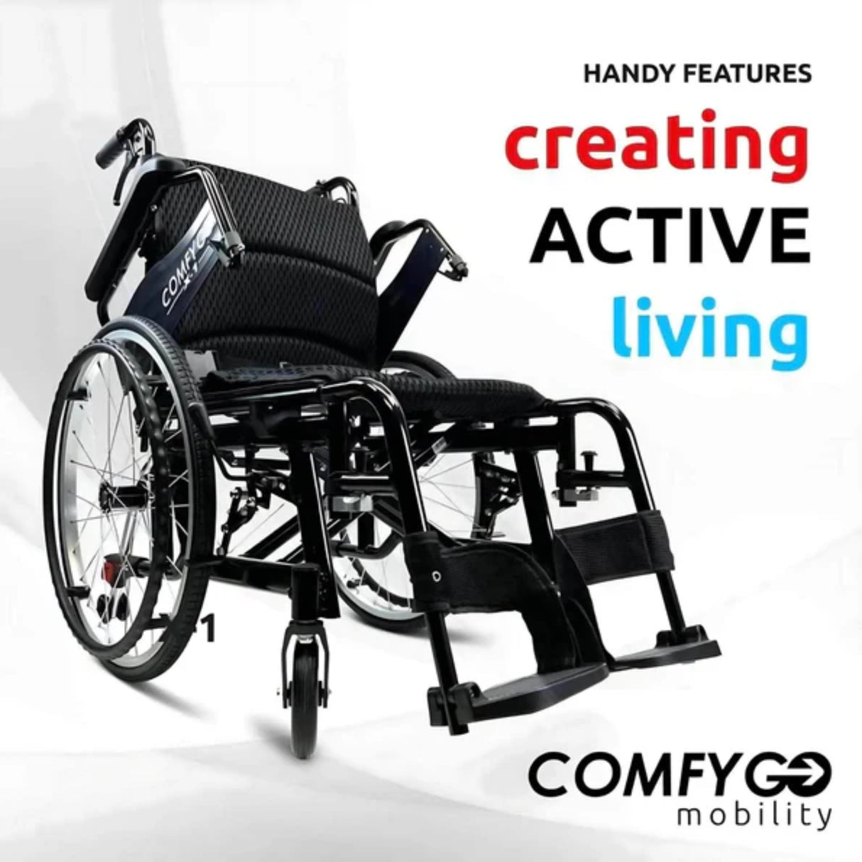 ComfyGO X-1 Manual Folding Lightweight Wheelchair